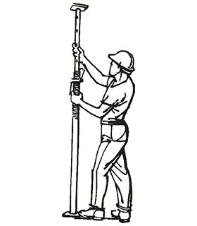 Adjuest das Innenrohr bis zur gewünschten ungefähren Höhe