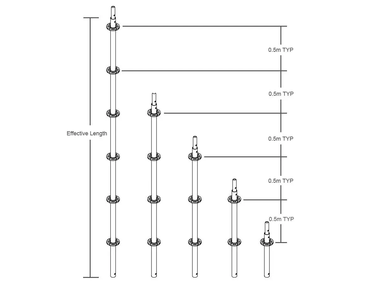 Ringlock -Gerüststandards zum Verkauf