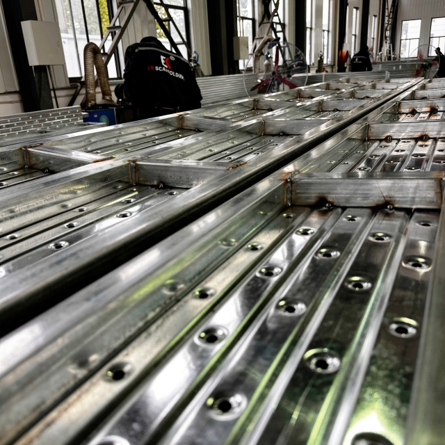 geschlossener Stahlplanke