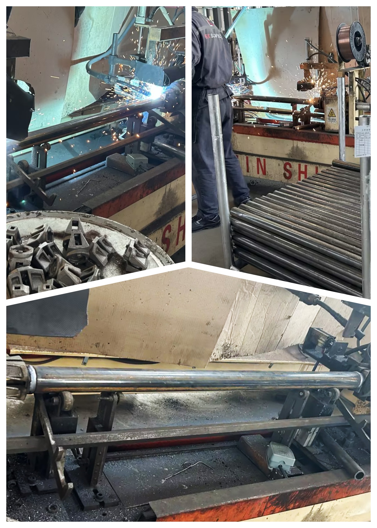 Automatisches Schwei&szlig;en mit horizontalem Ringlock 